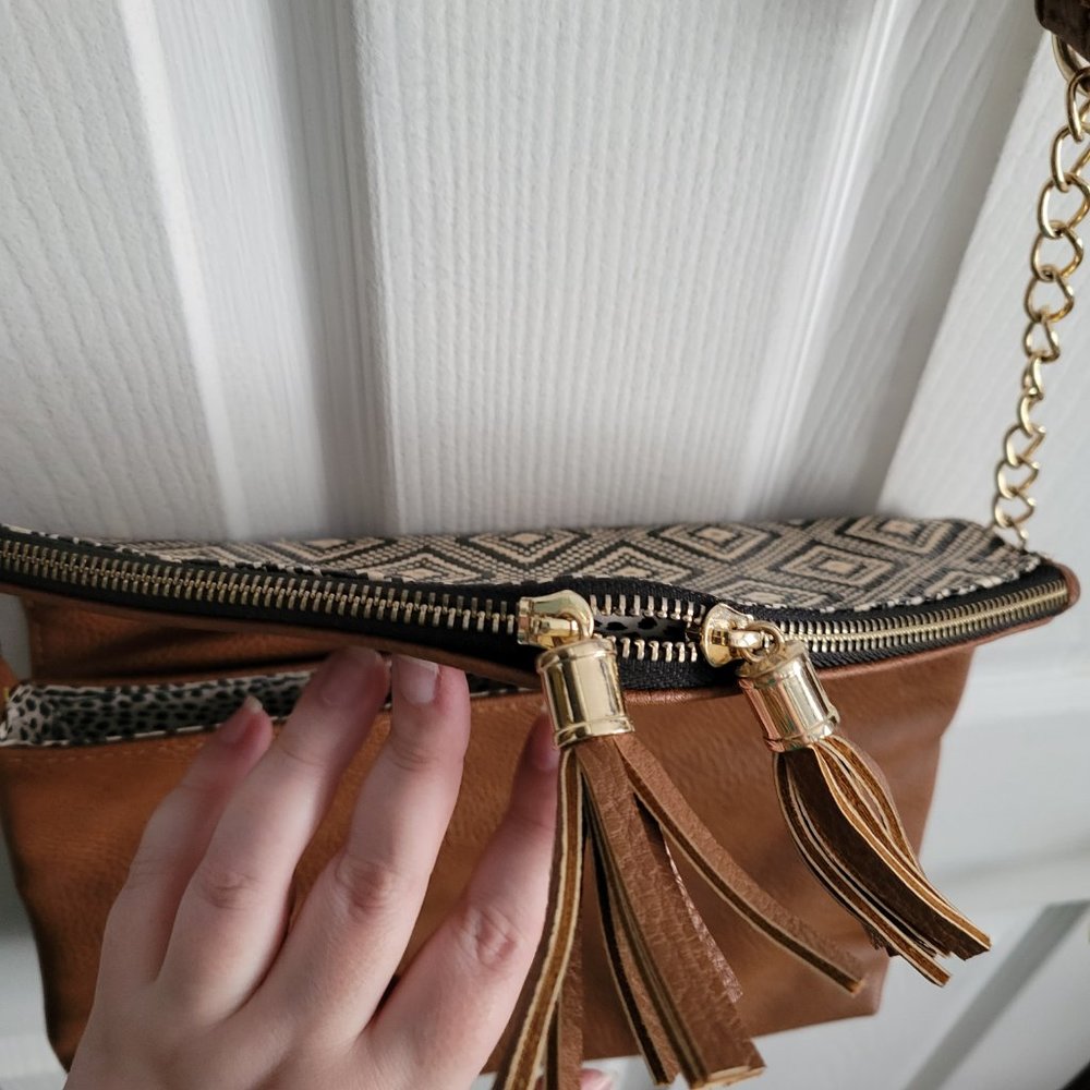 Call It Spring Diamond Pattern Boho Crossbody Bag - Picture 12 of 16